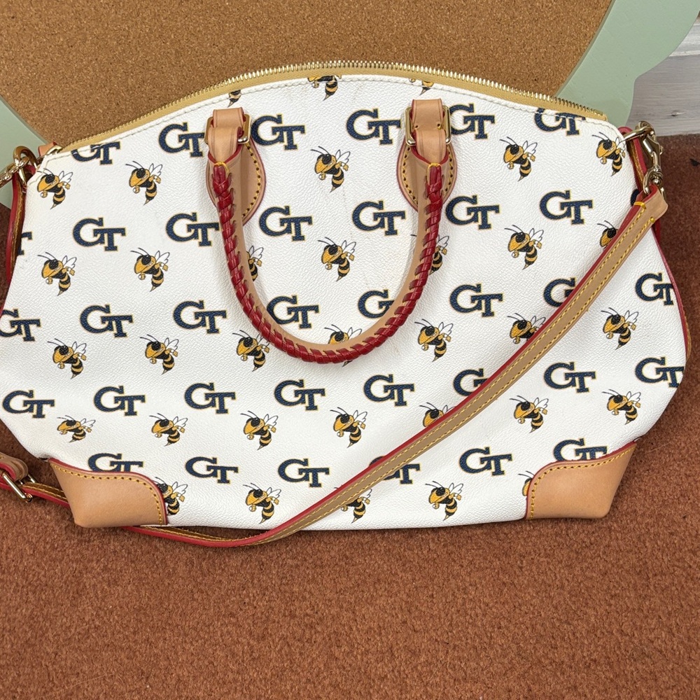 Dooney & Bourke Georgia Tech Satchel with Red Accents - Picture 5 of 6